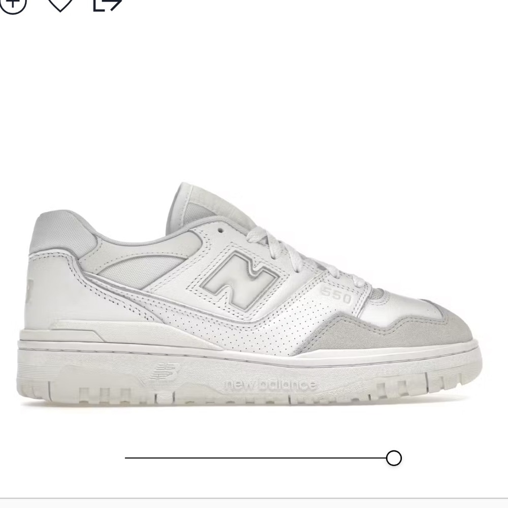 New Balance 550 - White/ Grey toe
